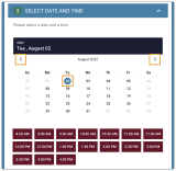 qmatic appointment reservation select date