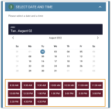 qmatic appointment reservation select time